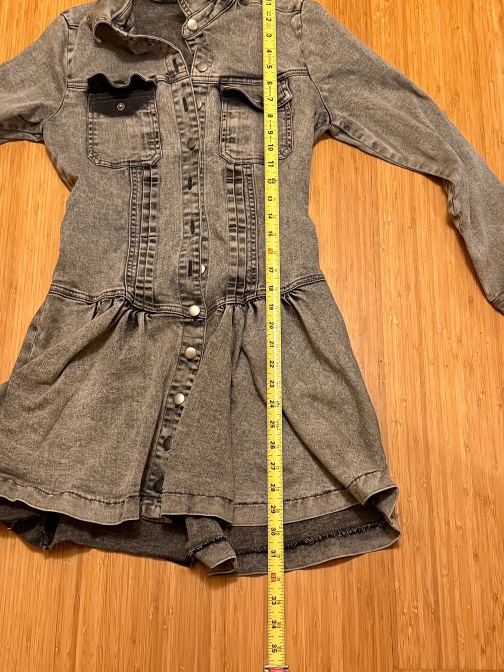 Free People Denim Button Down Mini Dress - Picture 8 of 9